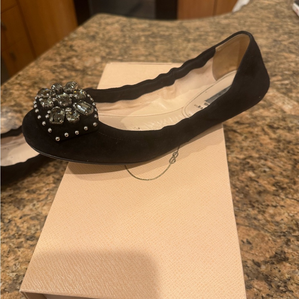 Prada ballet flat shoes Sz 39 USA Sz 9 - Picture 9 of 11